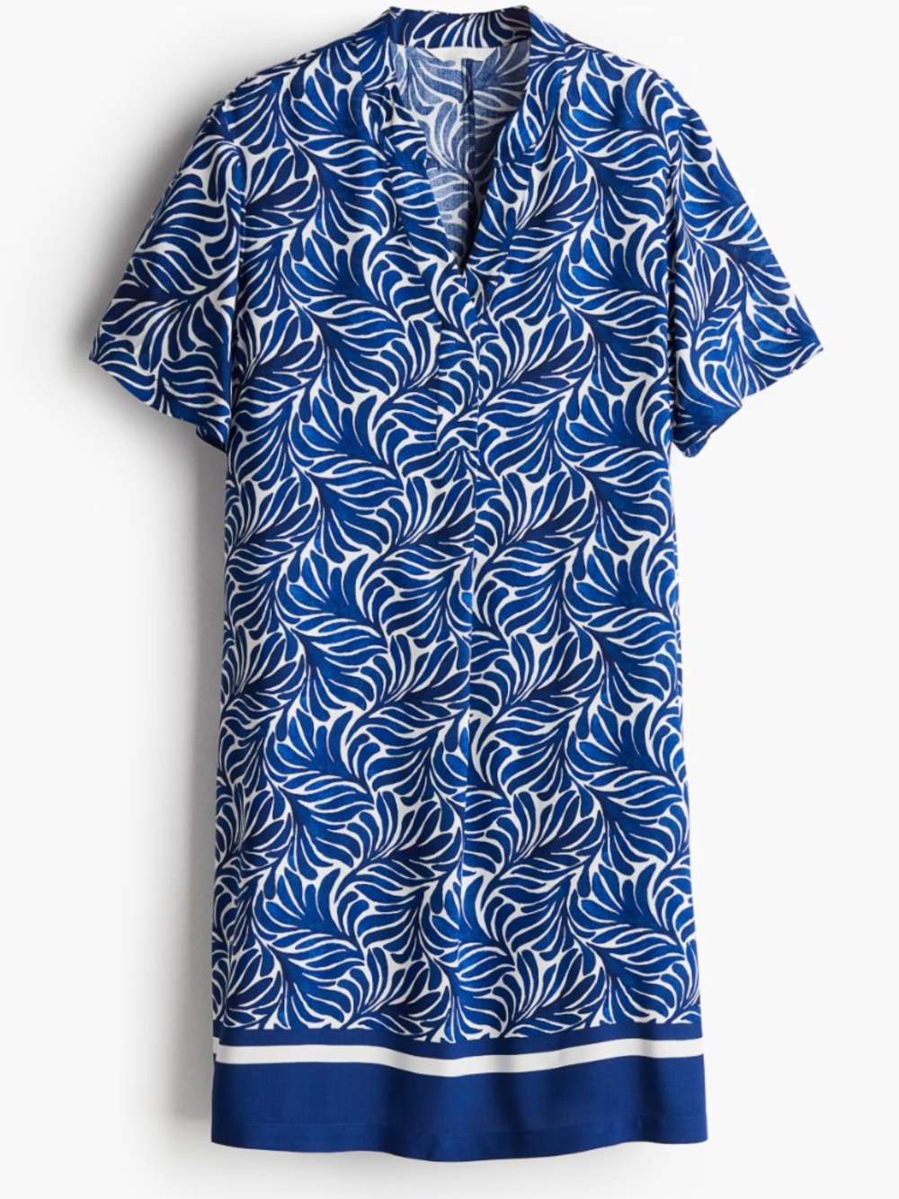 Caftan, Tunic Dress, Blue Pattern, Size Small